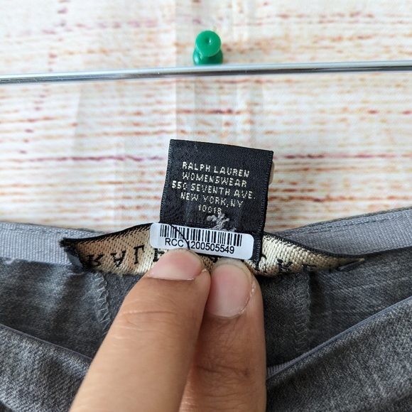 Ralph Lauren Black Label Size 8 Grey Classic Dress Pants Side Zip St Wide Leg - Picture 6 of 10